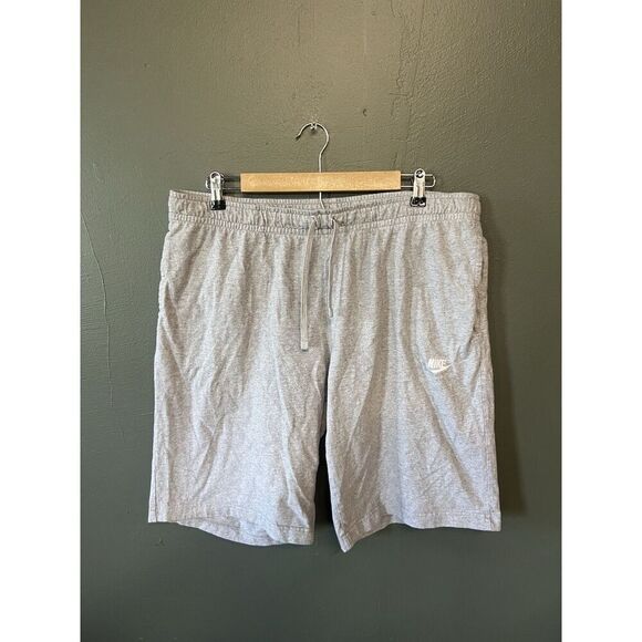 Nike Sportswear Mens Gray Cotton Athletic Sweat Shorts Size 2XL - Picture 1 of 3